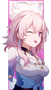 Honkai: Star Rail March 7th [PEEKER EMOJIs & EYE SLAP STICKER | Laminated Waterproof Sticker