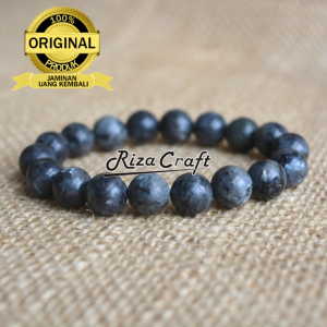 Gelang Batu Akik Labradorite Labrador Hitam ASLI Alam Natural ORIGINAL untuk Pria Wanita