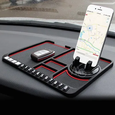 Car Dashboard Anti Slip Mat Sticky Pad Mobile Phone Holder Stand Parking Phone Number Plate Phone Holder Mobil Anti Slip Mat Alas Mobil Dashboard Multifungsi Dudukan Handphone Mobil