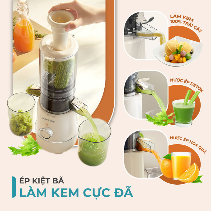 [ƯU ĐÃI 2 TẦNG VOUCHER] Máy ép chậm SUNHOUSE SHD5515 - Làm kem mịn Công ...