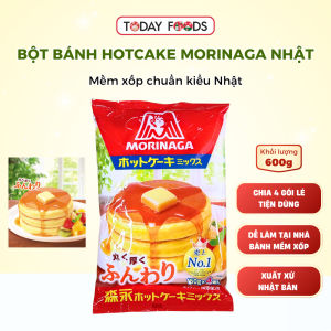 Bột bánh hotcake Morinaga nội địa Nhật 600g (150g x4) | Kiểu pancake Nhật mềm xốp