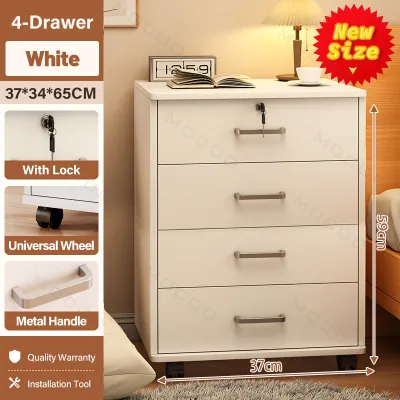 【24 Hour Shipped-Lockable bedside table】Nordic Modern Wooden Bedside Table Nightstand Side Table Storage Cabinet With Drawer bedside table lock