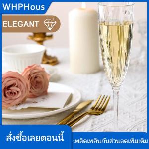 WHPHous แก้วแชมเปญพลาสติกแบบใช้แล้วทิ้ง1 2ชิ้นเหมาะสำหรับงานแต่งงานงานปาร์ตี้และงานปาร์ตี้ชาวเวอร์ถ้วยใสของขวัญ