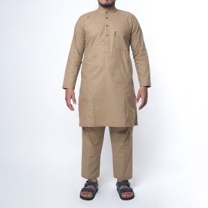 KHOIRUMMAH Koko Kurta Khaidar Set - Baju Pria Dewasa Lengan Panjang - Koko Kurta Polos - Cream