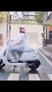 Áo Mưa 1 Người 2 Người Bông Tuyết Trắng Trong Suốt Bộ Áo Tơi Cánh Dơi Chống Thấm Nước Cao Cấp