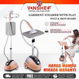 Garment Steamer With Flat Pole & Iron Board Seterika Baju Steam Iron Steamer Seterika Wap Portable Stand-type Garment