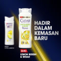 CLEAR Shampoo Anti Ketombe Lemon Bersih & Segar, Kesegaran Tahan Lama 48 Jam dan Lawan Minyak dengan 10x super vitamin - 300 ml. 