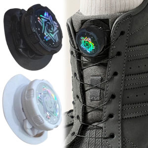 2Pair Universal Rotating Shoe Buckle Automatic Swivel No Tie Shoe Laces Durable Metal Wire Quick Lock Shoestring Kids Adult