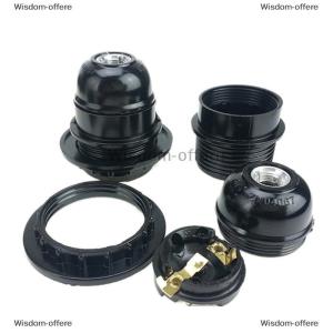 [COD] Wisdom-offere Black Period Style Screw E27 Light Bulb Lamp Holder Pendant Socket New