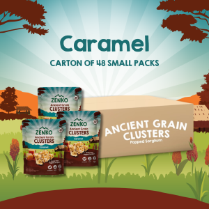 Zenko Superfoods - Ancient Grain Clusters - Salted Caramel (Healthy Sorghum Snack) [48-pack]