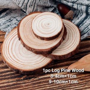 Natural Acacia Wood Coaster Unfinished Bulk Rustic Round Coaster Set Ornaments Craft Supplies For DIY And Painting