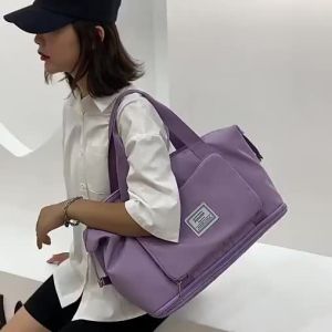 Large-Capacity Folding Travel Bag Foldable Travel Lightweight Waterproof Luggage Duffel Tote Bag Yoga Sport Bag Portable