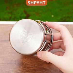 [COD] SHPYHT SPORTS 1Pc Stainless Steel Folding Handle Cup Portable Carabiner Cup Outdoor Camping Cups for Home Outdoor Camping Accessories