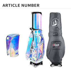PGM Golf Bag for Women 4wheel Waterproof Lightweight Colorful Air Consignment Bag & Cover Telescopic Bag TPU QB122