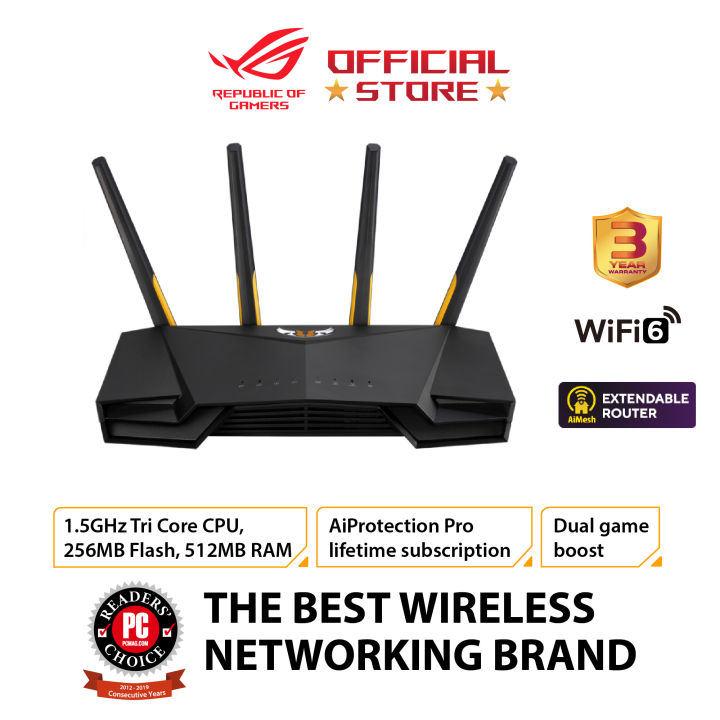 ASUS TUF Gaming AX3000 Dual Band WiFi 6 Extendable Router, WiFi 6 ...