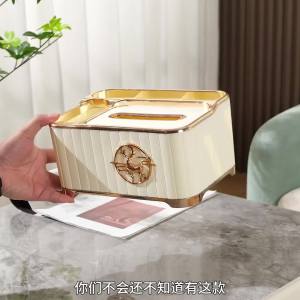 Desktop tissue box living room coffee table multifunctional remote control storage and decoration dining table paper box household light luxury paper drawer box