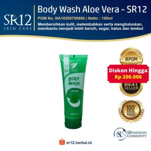 SR12 SABUN MANDI ALOEVERA BPOM / SABUN BADAN CAIR PENCERAH & PENYEGAR KULIT / BODY WASH ALOEVERA
