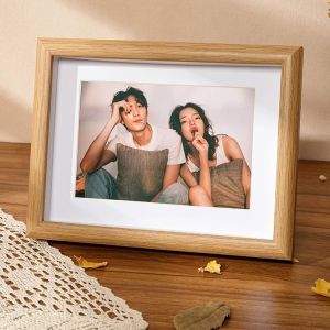 Album Frame Solid Wood Multifunction Frames Scratch Resistant Glass Rinse High Definition