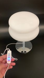 Dimmable Usb Led Mushroom Table Lamp Modern Bedside Lamps Decorative Night Lights Desk Nightstand White Bedroom Stand Mid Century Atmospheres Light Decor Ambient Aesthetic Vintage