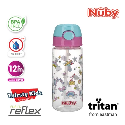 Nuby Printed Tritan Flip-it Active Bottle 18oz/532ml - NB10563