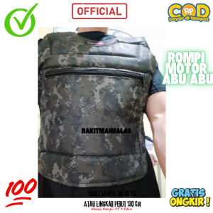 Rompi Motor Biker Pelindung Dada Cocok Untuk Touring Abu abu