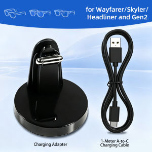FONKEN Type C Charging Adapter For Ray(Ban) Me(ta) Way-farer/Sky-ler/Head-liner Smart Glasses Charging Dock