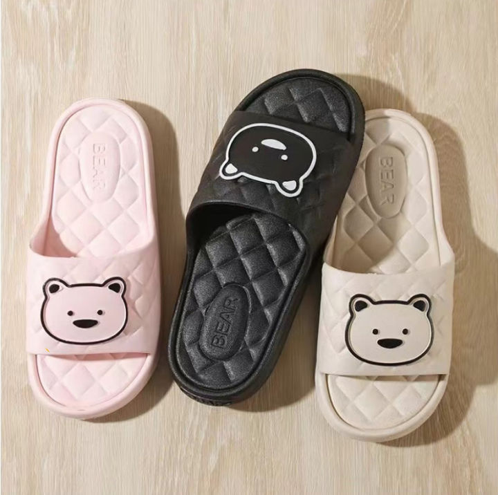 รองเท้าแตะสีพื้น เรียบเก๋ ใส่สบาย ราคาน่ารัก ใส่ในบ้าน–นอกบ้าน กันลื่น ...
