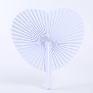 5Pcs Hand Folding Fan Round Shape Paper Fans Outdoor Travel Event Accessories