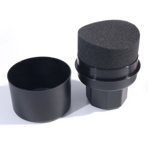 【WOKEN】Curved Arc Car Tire Waxing Sponge with Covered Handle Labor Saving High Density Tire Polishing Sponge Cleaning Wheel Detail Brush Car Cleaning Tool