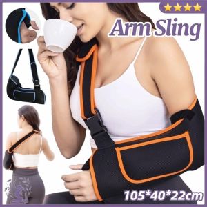 Breathable Arm Sling Adjustable Shoulder Strap with Pocket For Broken Arm Wrist & Elbow Recovery