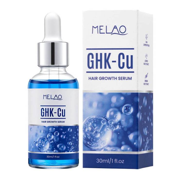 ghk-cu scalp peptide solution hair regrowth effectiveness Blue Copper Serum 30ml Nourishing Treatment Strengthens Hair Follicles Growth Size:6 x 10mg/10mg Best Place to Inject palmitoylethanolamide