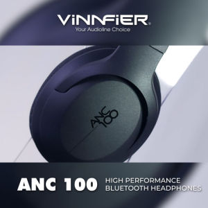 VF ANC 100 BT High Performance Bluetooth Headphone with Eva Case Active Noise Cancellation