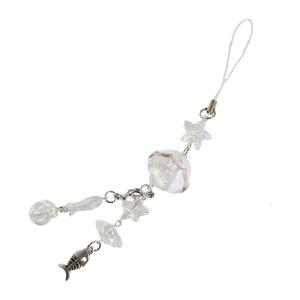 Individualized Fish And Sea Shell Bead Phone Decoration Stylish Phone Charm Accessory For Daily Use And Vacation Style