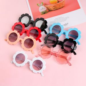 1pc Cute Fashion Trend Outdoor Product Eyewear Children Sunglasses Flower Shape Sun Glasses Vintage