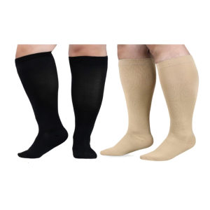 Large Size Compression Stockings for Men and Women Cycling Pregnancy Prevent Swelling Stretchy Calf Knee High Socks