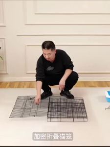Sangkar Kucing Kecil Lipat Small Foldable Cat Cage Kitten Indoor Anak Kucing Boleh Lipat with Tray