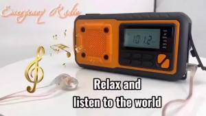 Penhao store Emergency Weather Radio Outdoor Solar Hand Crank Radio Digital FM AM WB Radio Flashlight Reading Lamp SOS Alarm 4000mAh Battery 3.5mm Headphone Jack.