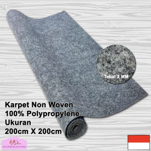 Karpet non woven lantai brudu bludru polos alas kasur duduk masjid mesjid mushola pameran panggung jumbo 200 cm x 200 cm - NMs
