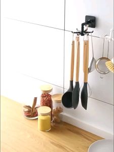 Kitchen Hook Multi purpose 360 degrees Rotated Rotatable Six claw rack organizer spoon hanger holder 六爪旋转挂钩免打孔