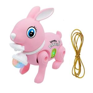 Lovely Rabbit Doll Crawling Singing Household Display Party Decorations Christmas Musical Toy Crawling Toy for Children