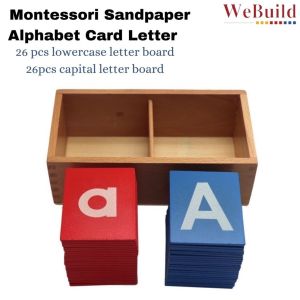 Montessori Sandpaper Letter Alphabet Card Letter 蒙氏英文字母砂纸卡大小 Early Education Learning Word Phonic Kid Toddler 早教 Permainan WeBuild