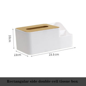 AGM Home simple wooden tissue box Nordic style pumping box living room desktop storage box
