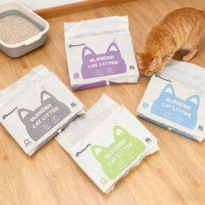 Meilovmao 6L Premium Natural Tofu Cat Litter Odor Control Quickly Solidifies Easy Clean Cat Toilets 猫砂