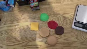 NeeDoh Nice Cube Burger Squishy - Slow Rebound Stress Relief Toy Soft TPR Food-Shape Fidget for Kids & Adults