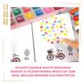 Lakuku - Kreasi Mewarnai Anak pakai jari Finger Painting Cap Stempel Jari 24 warna 30 gambar. 