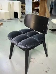 UrbanSpace SG- al chair Dining chair Bread chair Solid wood household removable wash velvet dressing chair Makeup stool