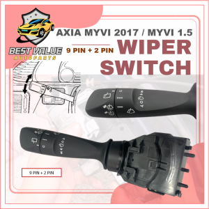 PERODUA AXIA MYVI 2017 MYVI 1.5 2019 ADVANCE WIPER SWITCH WIPER CONTROL SWITCH WIPER SWITCH 84652-BZ250 9 PIN + 2 PIN 84652-BZ250