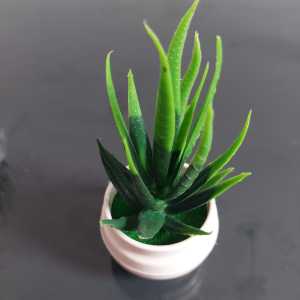 Bunga Plastik Hias Tanaman pot Palsu Dekorasi Lidah Buaya