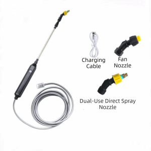 CHUAN Rechargeable Electric Sprayer Wand 2/3/5m Pipe Adjustable Nozzle Garden Sprayer Wand Portable Multi Hole Nozzle Telescopic Sprayer Wand Lawn Care