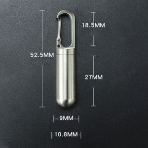 ttpr Portable Stainless Steel Mini Medicine Bottle Pill Box for Dustproof Storage